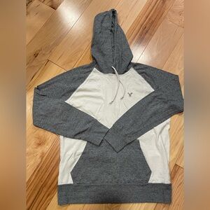 American Eagle Outfitters Gray and Cream TShirt Hoodie